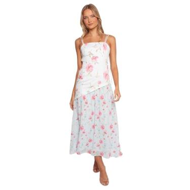 Imagem de Petal & Pup Vestido maxi feminino Renata azul floral, Floral azul, 48