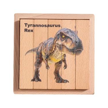 Imagem de Yunhgft Quebra-cabeças de Madeira para Crianças, Brinquedo Educativo, Material Didático, Atividades Criativas de Aprendizagem Pré-escolar para Meninos E Menin, Versão Dinossauro
