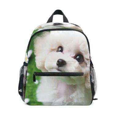 Imagem de GAIGEO Cute Dog Kids Backpack Backpack for Kindergarten Girls with Front Pocket, Safety Whistle for Ages 3-8