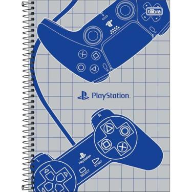 Imagem de Caderno Playstation TILIBRA Universitário BROCHURA - 1M 80 Folhas (Controle Azul)
