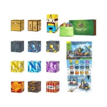 Imagem de Blocos De Construção Magnéticos Brinquedo Montessori STEM Para Criança