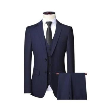 Imagem de Terno Masculino De Cor Sólida De Alta Qualidade Para Negócios, Moda, B