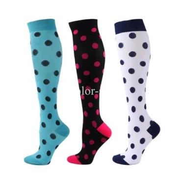 Imagem de Meias De Compressão Para Mulheres E Homens, 3 Pares, 20-30mmHg, Altura