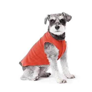 Imagem de Gold Paw Casaco de lã elástica para cães, suéter elástico para animais de estimação, pulôver lavável na máquina para inverno e outono, páprica, 10