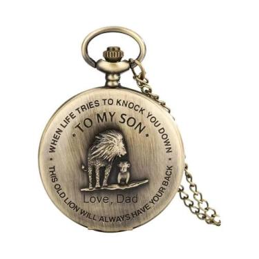 Imagem de Relógio De Bolso De Quartzo Masculino Com Corrente De Colar, Design De