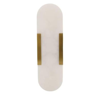 Imagem de Luocute Luminária de Parede de Mármore, Padrões Exclusivos Modernos Esculpidos à Mão, Luz Quente de 3000K, Com LED Embutido, para Sala de Estar, Sala de Jantar, Cozinha, Corredor, Quarto