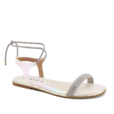 Imagem de Sandália Ramarim Rasteira Brilho 23-22204-Feminino