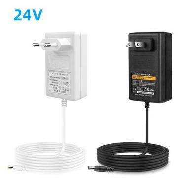 Imagem de Fonte De Alimentação LED 24V Adaptador AC100-240V Para DC24V 2A 3A Par
