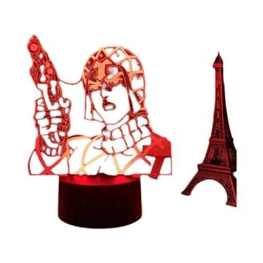 Imagem de Luz Noturna 3D JoJo's Bizarre Adventure Para Decoração De Quarto, Lâmp
