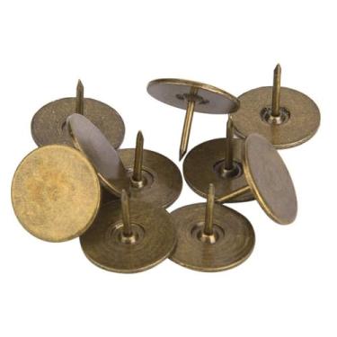 Imagem de Estofamento prego cabeça plana ciano bronze ferro pino decorativo estilo retro acessórios de móveis para sofá cesta artesanato tambor caixa de jóias armário de vinho porta de (Diâmetro