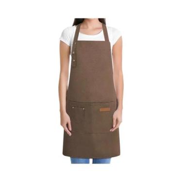 Imagem de Avental Profissional Unissex Com Bolso E Logotipo Personalizável Para 
