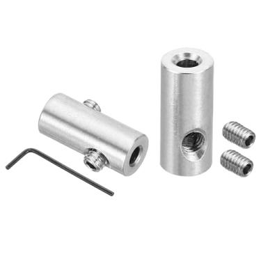 Imagem de Conjunto de clipes de corda de fio com furo de 4 mm, 2 peças de aço inoxidável 304 com parafusos hexagonais M4 chave inglesa para acessórios de cabos, prata