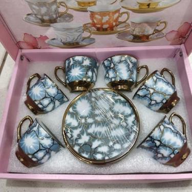 Imagem de Xícara de café kit com 12 peças de Cerâmica em porcelana1(Azul xu130)