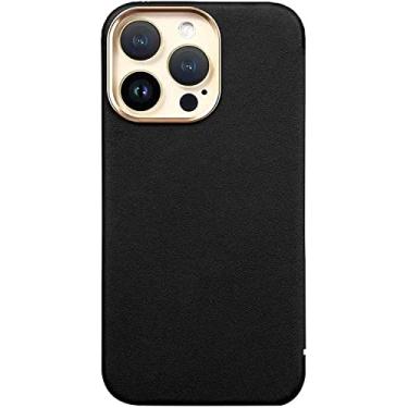 Imagem de EKESA Capa Flip para Apple iPhone 14 Plus 6,7 polegadas 2022, Capa Folio Respirável Resistente a Riscos [Carregamento Sem Fio] (Cor: Preto)