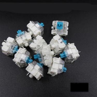Imagem de 100 interruptores DIY substituíveis de 3 pinos para teclado mecânico de jogos para MX Switch (azul)