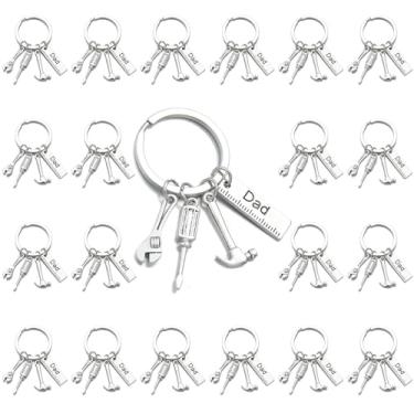 Imagem de PHAETON 20 peças de chave de fenda pingente chaveiro chaveiro pingente martelo chaveiro para pai, presente de aniversário do dia dos pais