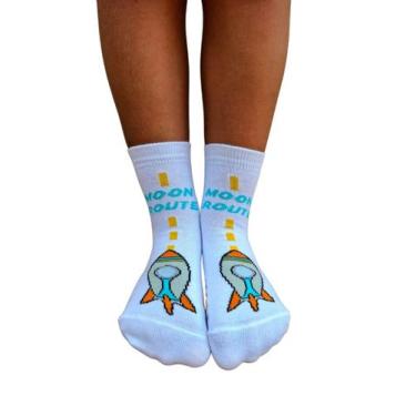 Imagem de Meia teen divertida branco 26-33 ref-22003006 - Puket