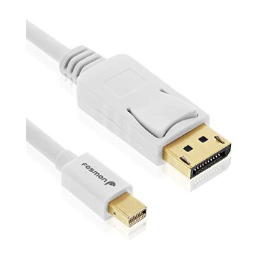 Imagem de Fosmon – Certificado UL – Mini DisplayPort banhado a ouro (Mini DP/mDP/Thunderbolt/Thunderbolt 2 portas compatíveis) para cabo DisplayPort – 30AWG | Resolução 4K (4,5 m)