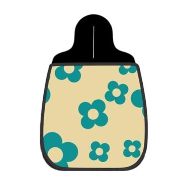 Imagem de Lixeira De Carro Organizador Lixinhocar Flor Turquesa Retrô