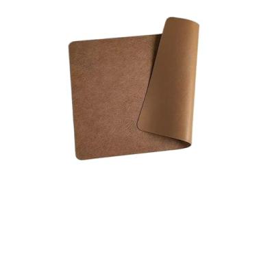 Imagem de Conjunto de 1 a 6 peças de jogo americano de couro sintético, resistente ao calor, antiderrapante, impermeável, dupla face, cozinha, jantar, poliuretano, tapetes de mesa (café claro, 4 peças)