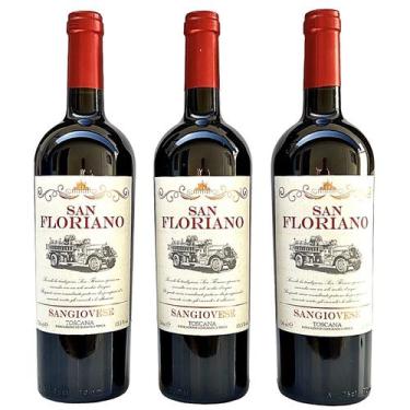 Imagem de Vinho San Floriano Sangiovese Toscana Igt  Kit Com 3 Garrafas  Oferta
