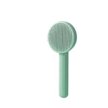 Imagem de Escova de remoção de pelos de gato, escova de remoção de pelos de cães, ferramenta de cuidados com gatos, pente aparador de pelos de cachorro (verde)