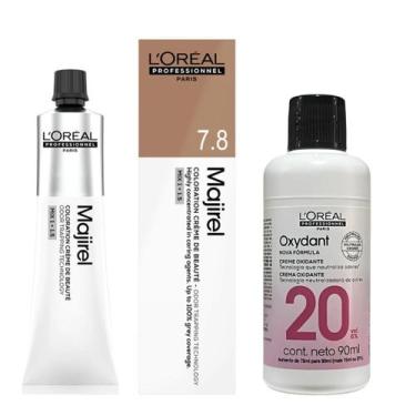 Imagem de Majirel Tinta 7.8 Louro Marrom 60g + Ox 20vol 90ml Loreal - 1010-369