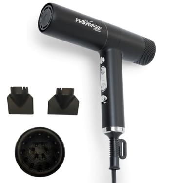 Imagem de JERDON Secador De Cabelo Proversa Alta Velocidade - 3 Configurações Aquecimento, Iônico Silencioso Com Difusor Jhd100Kb