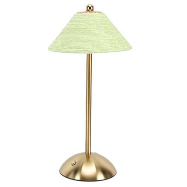 Imagem de fosa Abajur de Mesa, Corda de Tecido à Mão, Sem Fio, Lâmpada de Cabeceira LED Com 3 Temperaturas de Cor e Carregamento USB C, para Quarto, Sala de Estar (Verde)