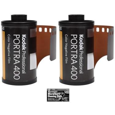 Imagem de Kodak Professional Portra Filme negativo de 400 cores (filme de rolo de 35 mm, 36 exposições) - pacote com 2 com pano de limpeza