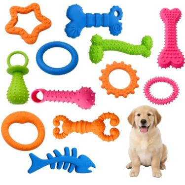 Imagem de Kit 10 Brinquedos Pet Mordedor Interativo para Cachorros Filhotes e Adultos Porte Médio e Pequeno