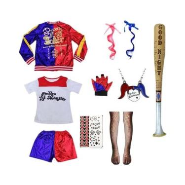 Imagem de Conjunto De Fantasia Cosplay Da Harley Quinn Do Esquadrão Suicida Para