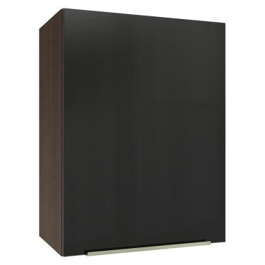 Imagem de Armário Aéreo 50cm 1 Porta Rustic/Preto Lux Madesa