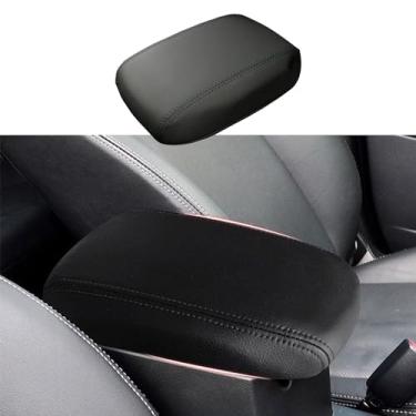 Imagem de BOLTRY Capa de caixa de apoio de braço para console central adequada para Subaru Forester 2013-2018 capa protetora de couro PU à prova d'água antiarranhões acessórios interiores ponto preto