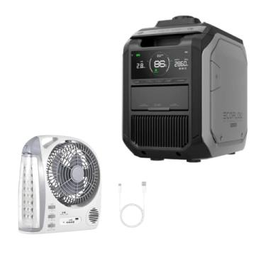 Imagem de Gerador Inteligente EcoFlow 3000W (Combustível Duplo) + Ventilador 6x1