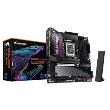 Imagem de Placa Mãe Gigabyte B860M AORUS ELITE WIFI6E, Intel, Micro ATX, DDR5, Wi-Fi 6E, Bluetooth, B86MAE6-00-Unissex
