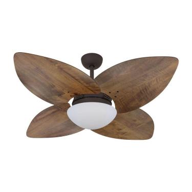 Imagem de Ventilador De Teto Marrom 4 Pás Rádica Imbuia 220V