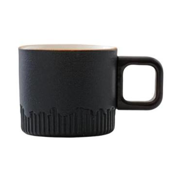 Imagem de Copo De Café Cerâmico Vintage De 60ml Com Cabo De Madeira, Copo De Chá