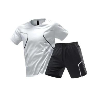 Imagem de Conjunto De Roupas Esportivas Masculinas plus Size De Secagem Rápida, 