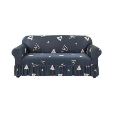 Imagem de Capa De Sofá Antiderrapante Elástica Estampada Protetora De Móveis Par