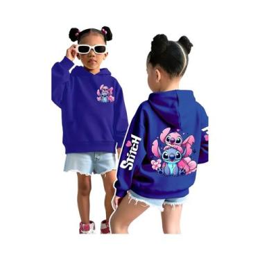 Imagem de Moletom Com Capuz Disney Stitch Angel Monster Para Meninas E Crianças,