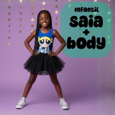 Imagem de Conjunto Body Collant Infantil Estampa Lindinha Meninas Super Poderosa