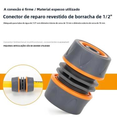 Imagem de Conector De Mangueira De Jardim PVC 1/2" (12mm) - Adaptador De Extensã