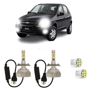 Imagem de Kit Lâmpadas Super Led Farol Alto Baixo GM Celta 2004 à 2014