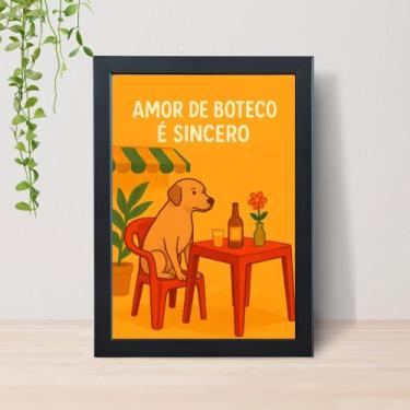 Imagem de Quadro Brasilidades Arte Brasileira A4 C/ Moldura e Vidro 02 Cor: Pret