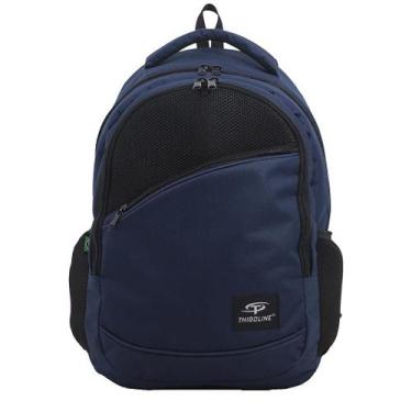 Imagem de Mochila Básica em Poliéster - M-150 - Marinho/Preto - Thigoline, Marin