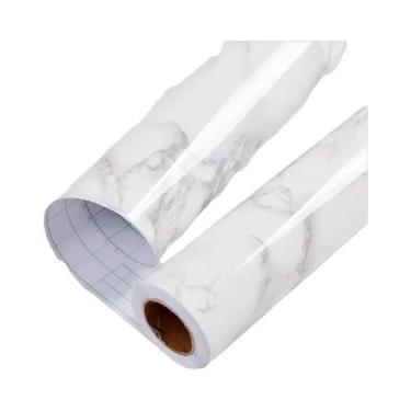 Imagem de Papel De Parede Vinílico Autoadesivo Branco Com Glitter À Prova d'Água