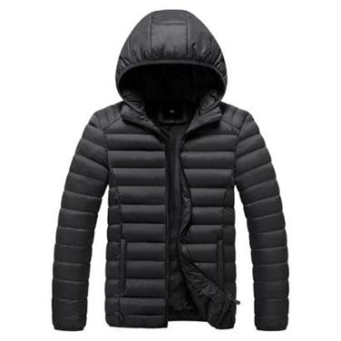 Imagem de Jaqueta Puffer Bobojaco Feminina Casaco Corta Vento Acolchoada Impermeável Bolsos Capuz Removível-Feminino