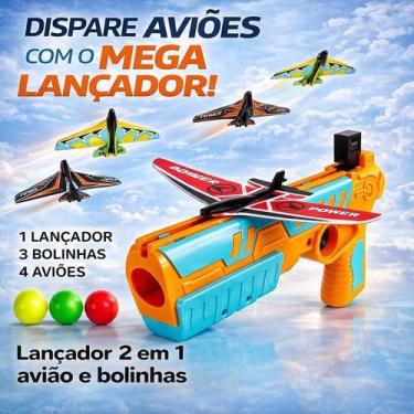 Imagem de Brinquedo Lançador Avião Automático Presente Criança Infantil Planador