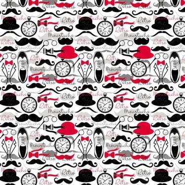 Imagem de Papel Parede Sapato Relógio Bigode Gravata Borboleta Chapéu